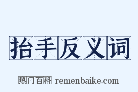 抬手反义词是什么意思的图片